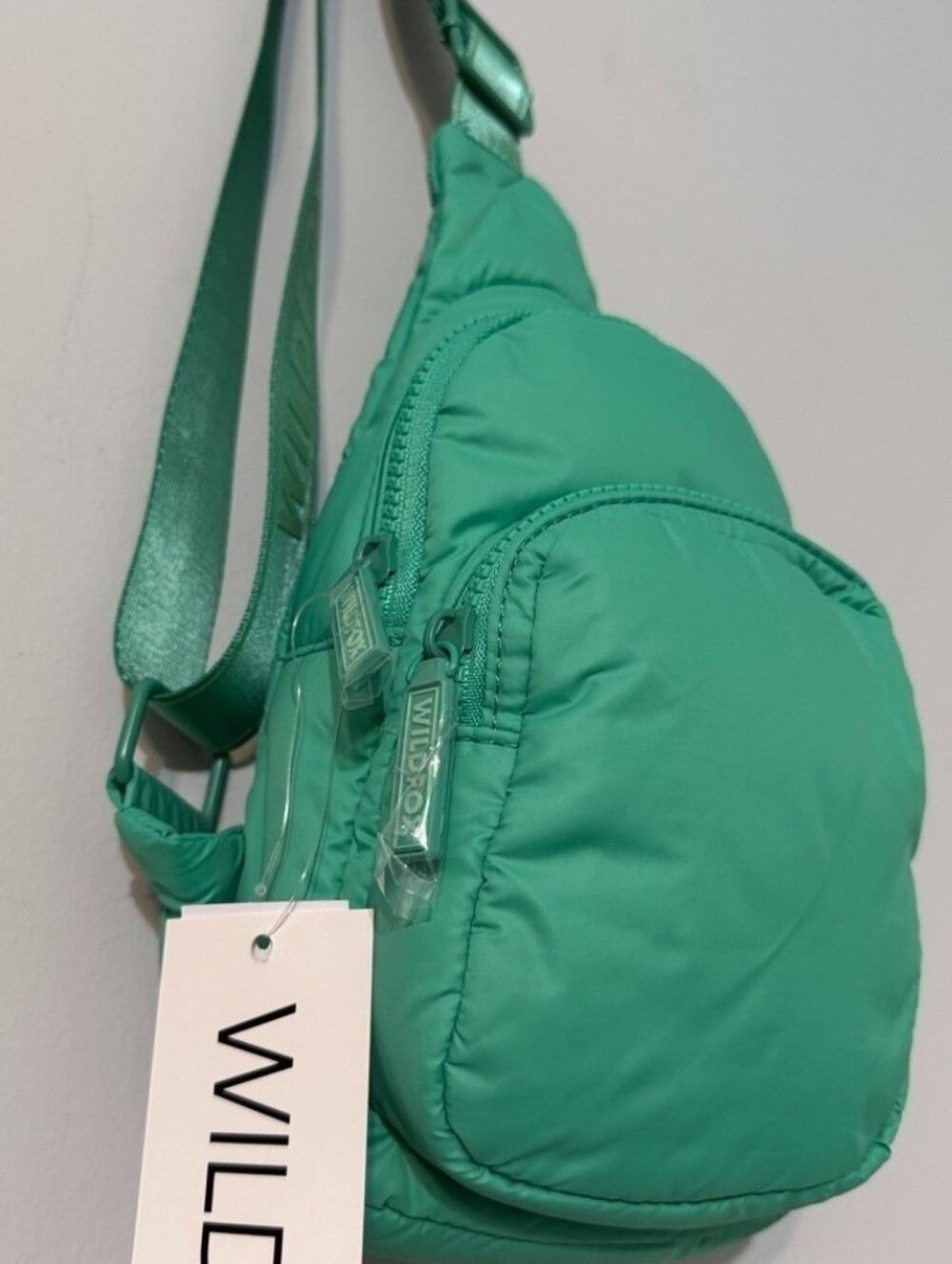 NEW!!! Wildfox Teal Padded Crossbody Sling Bag, NWT, $78 Retail